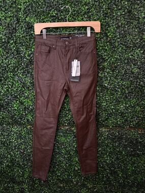 NWT Stradivarius Faux Leather Brown Pants, Women’s Size 38 (6)
